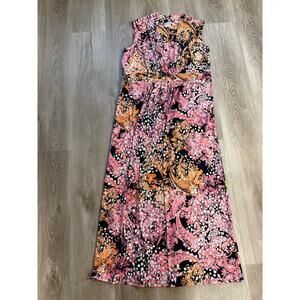 Chico's Jersey Maxi Dress, women's size 2, Floral Paisley Print, size 12 / Large